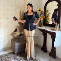Designer Western Blazer Coord Set with Satin Dhoti & Bustier – Fully Stitched