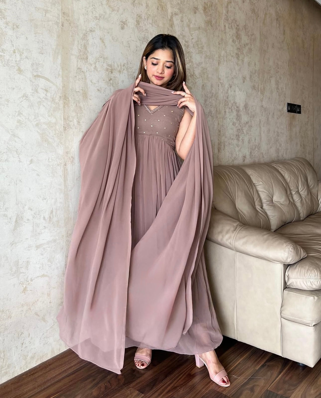 Glamora Flair Partywear Gown Pant Set – Stunning Fashion Statement