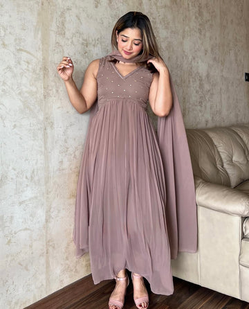 Glamora Flair Partywear Gown Pant Set – Stunning Fashion Statement