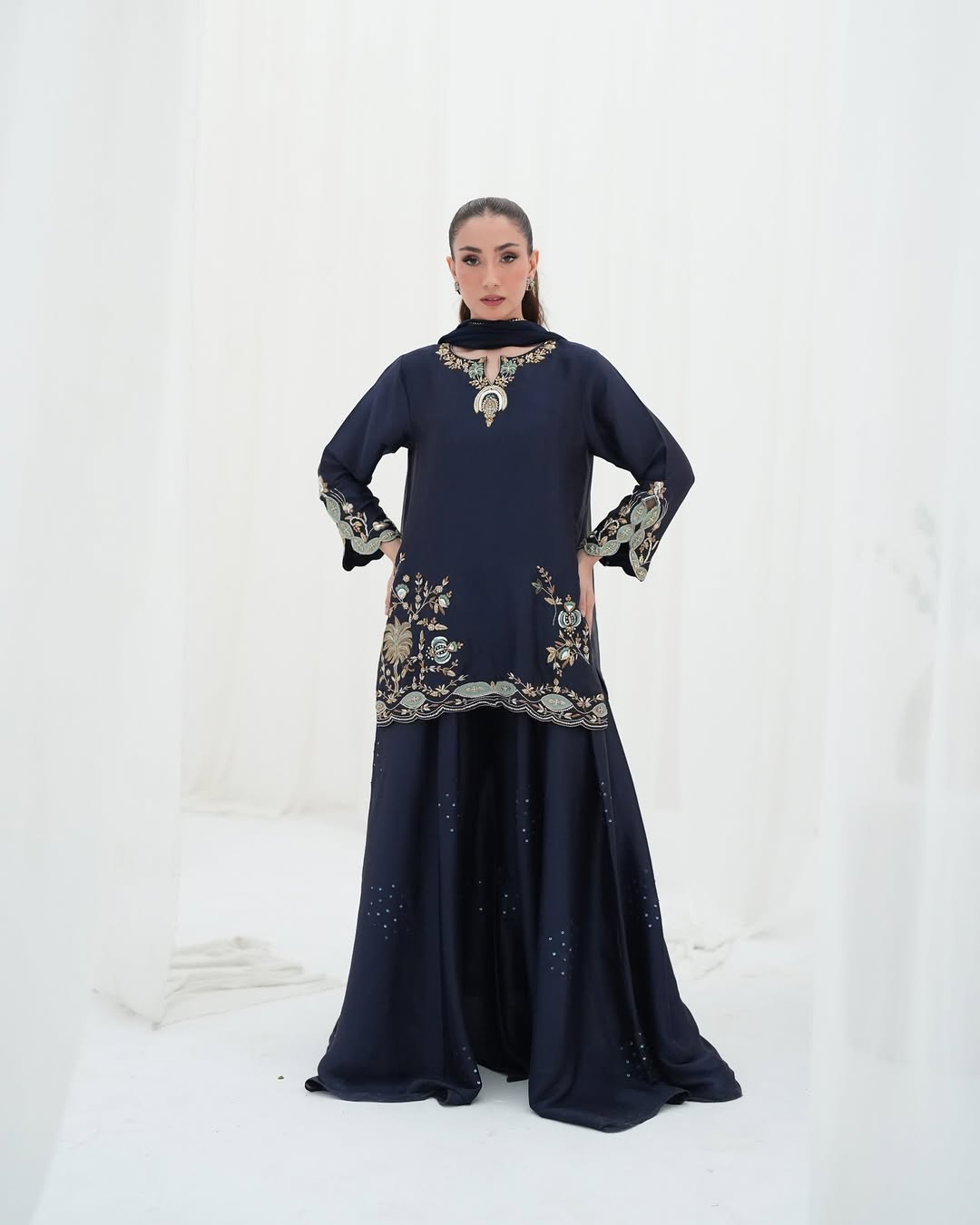 Crep Noor Sharara Set