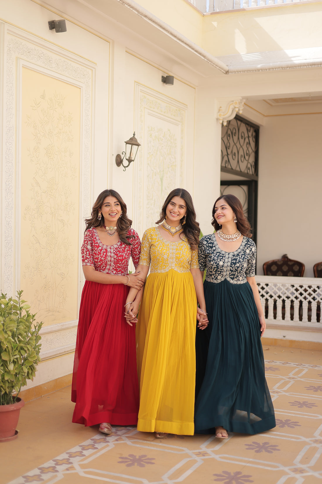 Classy Faux Georgette Trending Heavy Work Fully Stitched Gown