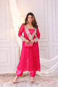 Soft black georgette fabric with detailed thread embroidery.