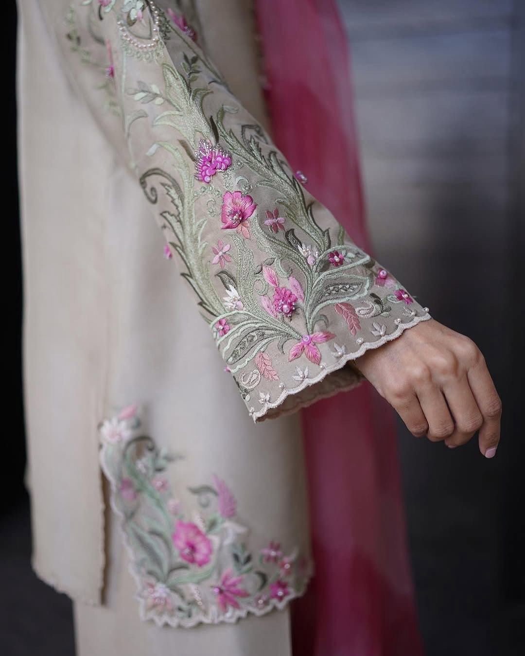Twirl in elegance Exclusive Farsi Salwar Suit In French  Crape Fabric Top, Pant And  Dupatta