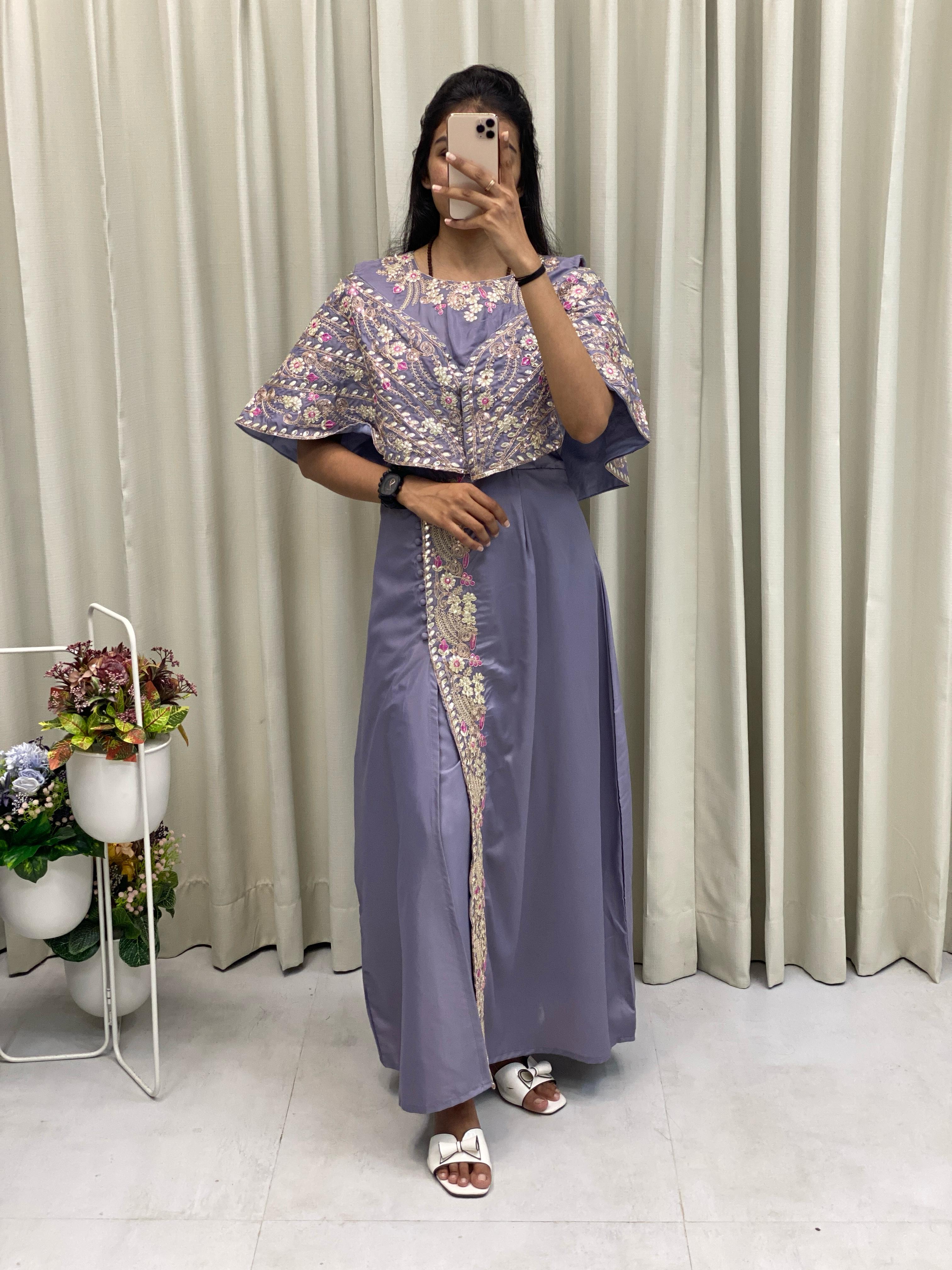 Coastal  Fancy Western Off shoulder Indowestern Top And Plazzo Pant