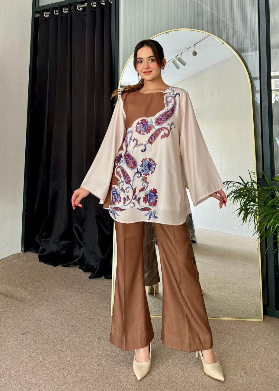 Bold Browns & Delicate Blooms Co-Ord Set