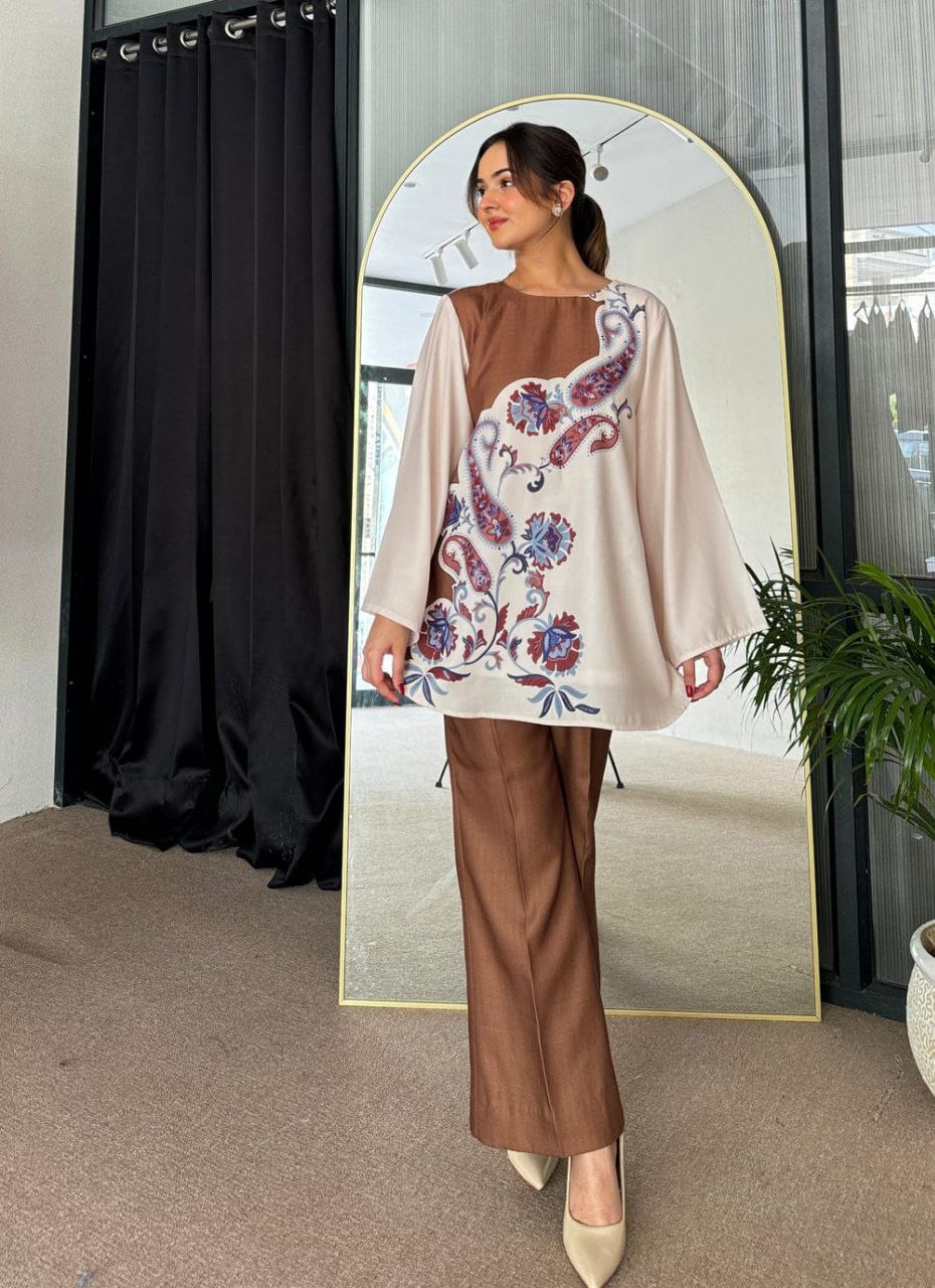 Bold Browns & Delicate Blooms Co-Ord Set