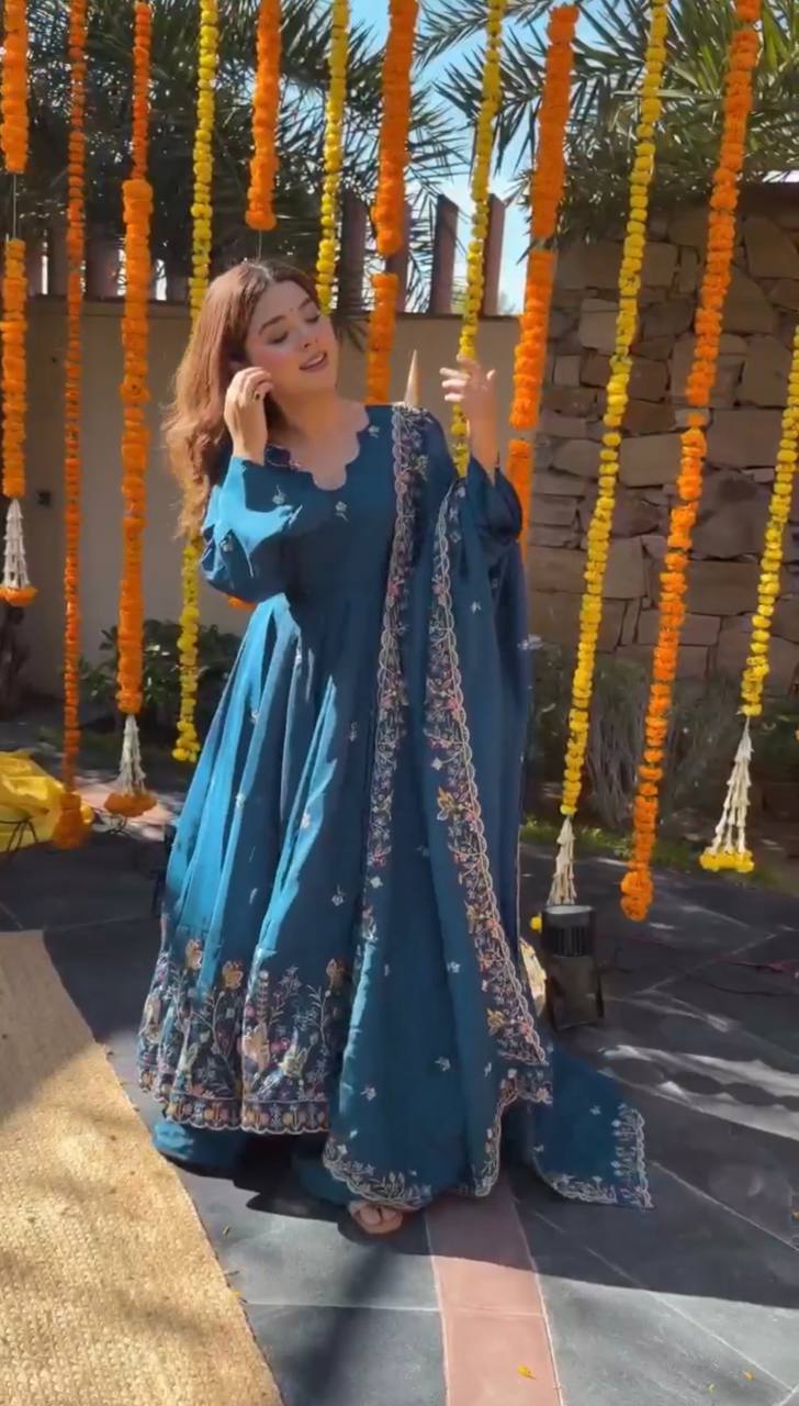 Designer Embroidered Ensemble Anarkali Set